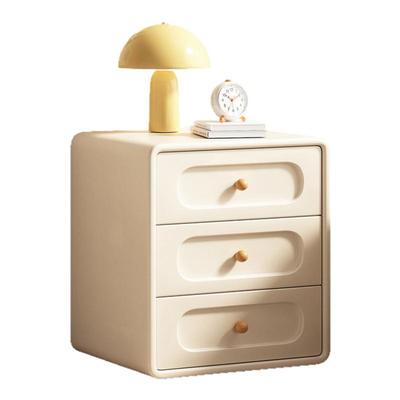 奶油风实木床头柜家用卧室新款