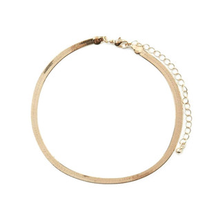 PDO 镀18K金COS风扁蛇骨极简冷淡ins欧美肯豆锁骨项链项圈choker