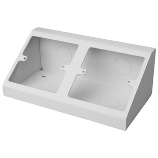 三角斜式台面86插座底盒实验室双面岛式盒明装台面插座86开关插座