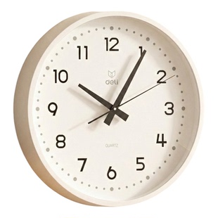 2026新款得力挂钟客厅钟表北欧时尚家用时钟现代简约时尚钟挂表