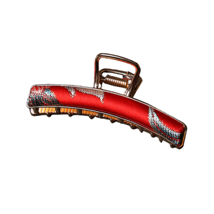 本命年新年红手工宋锦发夹抓夹汉服旗袍配饰马年吉祥女友发饰礼物