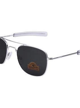 玻璃镜片太阳镜男士警察墨镜开车潮女飞行员军人蛤蟆镜太阳眼眼镜