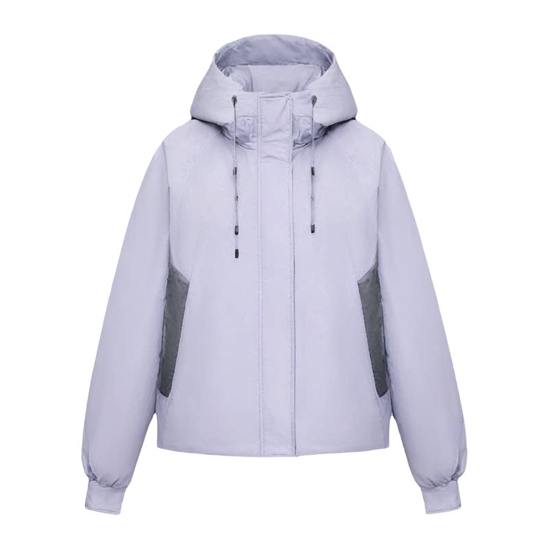 潮牌短款运动风羽绒服女冬季新款保暖派克服时尚撞色防寒外套