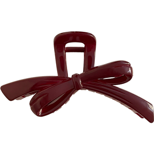 法式新款安可拉红大号抓夹发量多鲨鱼夹发夹发抓后脑勺夹酒红发饰