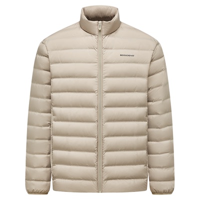 波司登排骨羽绒服鹅绒压胶男立领