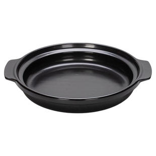 萨莉亚同款鲍鱼盘陶瓷平煲砂锅高温瓷烤箱明火电陶炉通用特浅平锅