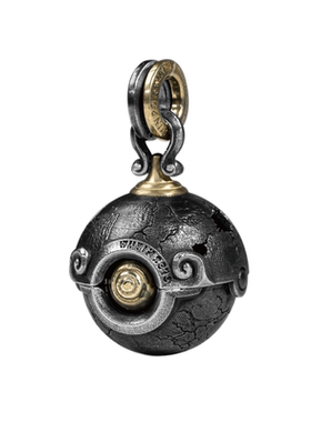 无垠可打开925银钛金属复古吊坠