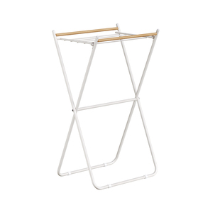 格美居折叠晾衣架落地家用阳台晾衣杆小型免安装飘窗移动衣服架子