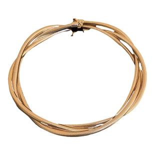 金属多层缠绕麻花项链百搭冷淡风气质颈链欧美重工设计项饰配饰女