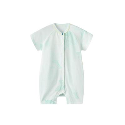 Babycare薄荷短袖中开爬服