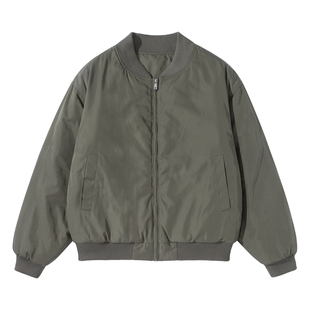 美式复古短款飞行员棉服男生冬季新款加厚宽松棒球服夹克棉衣外套