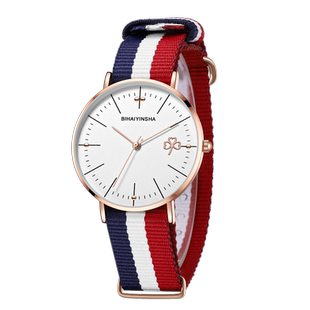 中学生手表女初中生韩版简约休闲大气防水尼龙帆布带时尚高中女孩