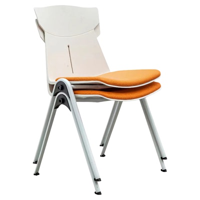 会议椅培训椅可叠放简约弓形靠背椅无扶手职员接待办公会客会议室