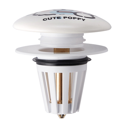 卡通kitty陶瓷面盆塞卫生间洗手池漏水塞洗脸盆下水器创意弹跳芯