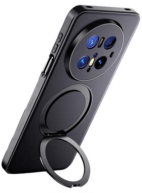 适用mate70系列磁吸支架真皮软壳