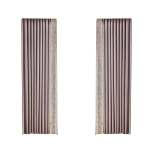 2025新款绍兴柯桥窗帘高端定制美式复古全遮光卧室客厅阳台飘窗布