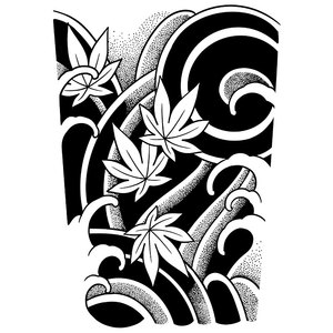 【六张】樱花臂草本纹身贴男防水