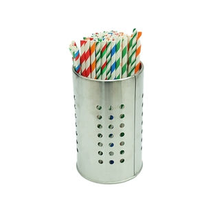 蒙氏不锈钢桶 平衡穿孔 逻辑专注力训练开放性材料纸质吸管教玩具