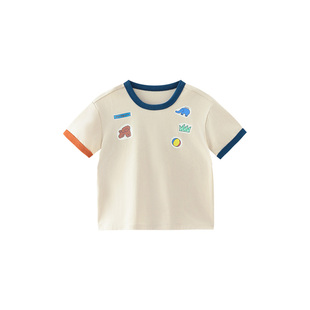 【雪糕棉】博睿恩儿童T恤2026夏季新款男女宝宝凉感透气短袖上衣