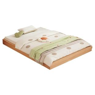 无床头实木床1米5家用1米2的床次卧单人不占地方2025新款实木床