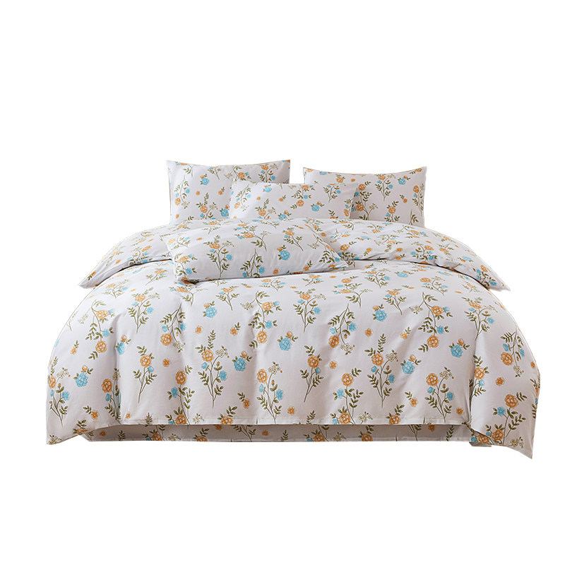一默纯棉四件套A类全棉碎花床单被套四季通用亲肤低敏田园风床品