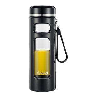 玻璃水杯双层耐热防摔水杯男士2025新款玻璃茶杯茶水分离泡茶杯子