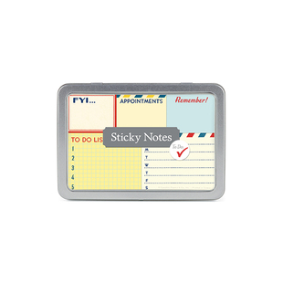 美国CAVALLINI进口便利贴套装书签提醒代办事项日常记事贴铁盒