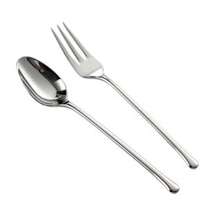 onlycook食品级18-10不锈钢水果叉勺水果签叉子勺子韩式甜品餐具
