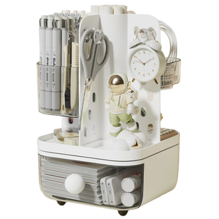 桌面笔筒收纳盒360度旋转多功能办公室整理盒家用儿童学习文具盒