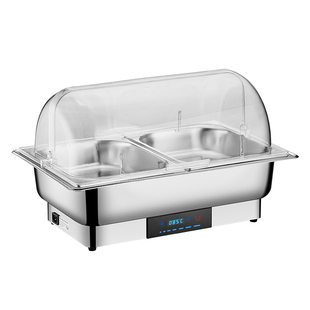 不锈钢自助餐炉电加热布菲炉可视翻盖保温炉酒店食堂早餐炉保温锅