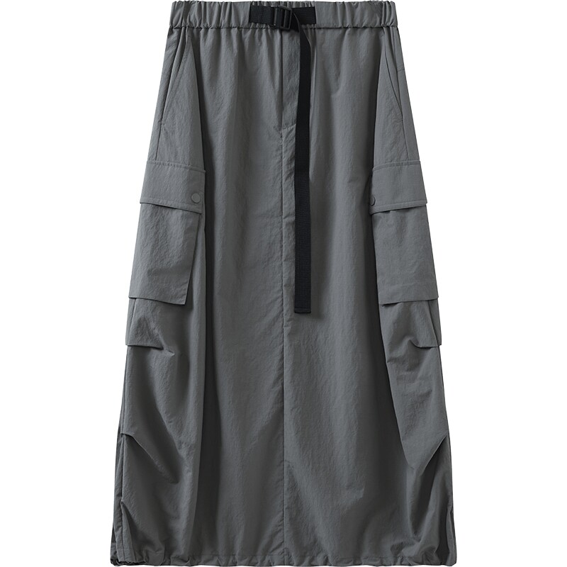 【商场同款】播26春夏轻户外机能风防泼水小提格半身裙BDT1BD1098