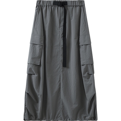 【商场同款】播26春夏轻户外机能风防泼水小提格半身裙BDT1BD1098