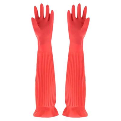 加长防水乳胶加厚加绒秋冬手套女