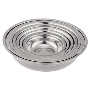 不锈钢碗洗菜和面盆打蛋碗圆形盆加深铁饭碗汤面盆油盆工地食堂碗