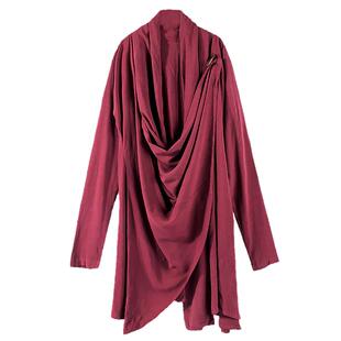 套装中国风男装复古棉麻禅修居士道服男汉服宽松民族风披风外套