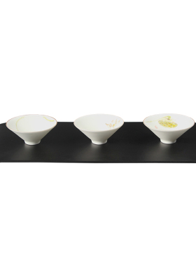 新中式风茶室家具展厅金属托盘