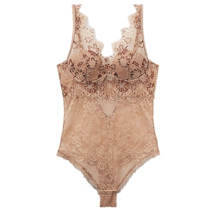 Intimissimi意舒漫时尚性感纯欲V领露背带罩杯打底连体衣BID2574