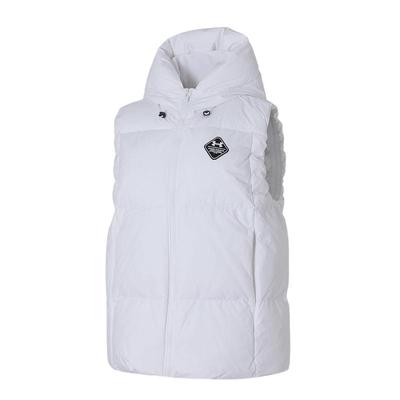 【自营】UA安德玛羽绒马甲女装新款保暖连帽背心时尚潮流休闲外套