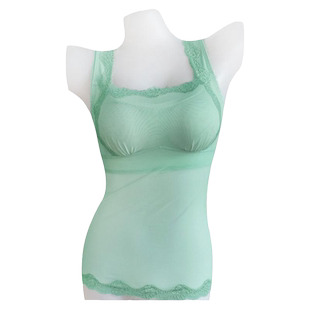 爱比娜纯色薄款网纱背心式无钢圈睡眠内衣防走光无痕胸罩A34-2
