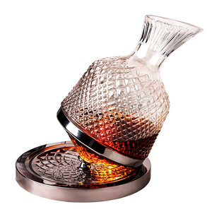 旋转醒酒器不倒翁家用高级感红酒架摆件轻奢高档餐边柜酒柜装饰品