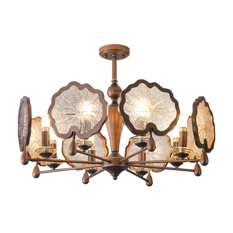 宝兮 客厅吊灯中古风复古新中式大厅主灯美式高端南洋风餐厅灯