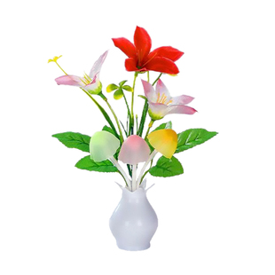 LED七彩渐变小夜灯光控感应卧室睡眠节能省电柔光护眼床头灯插电