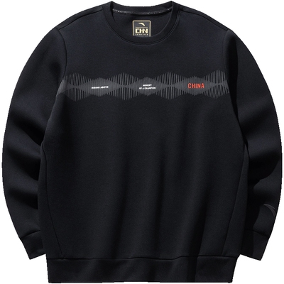 综训套头衫圆领安踏男修身卫衣