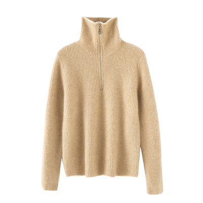 柔软~亲肤~baby小山羊绒衫女半高领宽松套头针织打底衫毛衣保暖