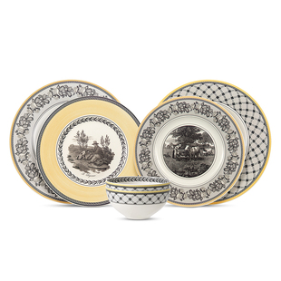 【自营】villeroyboch德国唯宝进口奥顿餐具欧式复古印花盘碗套装