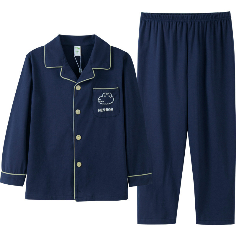噜噜牛男童纯棉春秋家居服套装