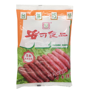安可黑椒肠黑胡椒味鲜肉肠富贵肠早餐肠西餐厅冷冻半成品250克7条