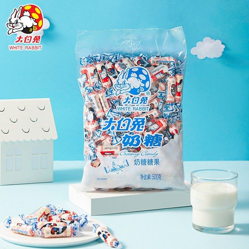 大白兔原味奶糖500g/120g铁罐装零食怀旧童年味道