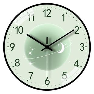 简约钟表挂钟客厅时尚创意个性时钟挂表家用静音电波钟电子石英钟