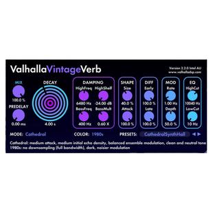 新版Valhalla DSP瓦哈拉混响延迟全套10个插件后期混音效果器编曲